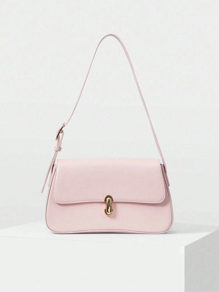 1PC WOMEN ELEGANT SIMPLE SOLID COLOR COMMUTER FLAP SHOULDER BAG, VALENTINES, BAG FOR WOMEN ELEGANT, LUXURY