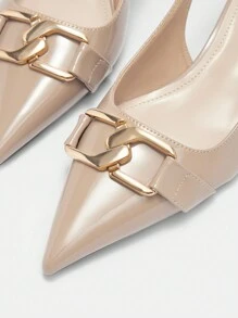 CUCCOO CHICEST Women's Fashion Versatile Apricot Minimalist Low Heel Flats Valentine's Day - Apricot - View 7