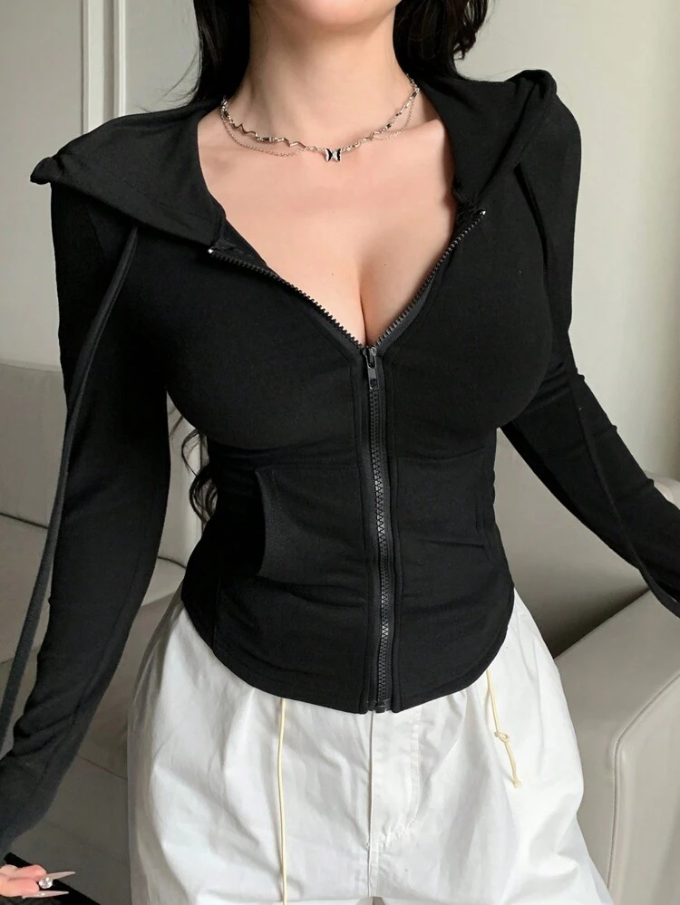 Valentine's Day Women's Zip-Up Hoodie Sweatshirt, Bodycon T-Shirt Long Sleeve Women Tops