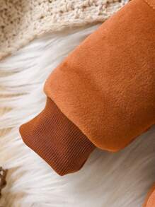 Baby Boy Cute Ear Hooded Zipper Winter Coat, Warm & Casual For Autumn/Winter Outings Or Home Wear, Fashion