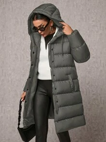 EURMUSE Áo khoác có mũ trùm đầu nhỏ gọn có túi - xanh quân đội - Xem 4