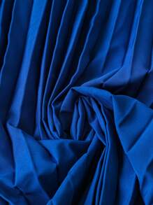 DreamSkyne Plus Size Women's A-Line Pleated Lantern Sleeve Dress Fall Cloth For Women - Royal Blue - View 5