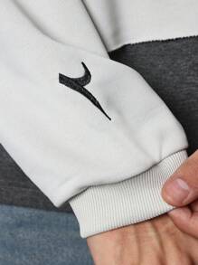 SUMWON Luxury Crop Cut Sweatshirt Modern Streetwear Fleece Arabic Calligraphy Fall Winter Cozy Everyday Casual Minimalist Design Fashion Lounge Athletic Wear - Apricot - View 6