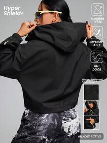Innovista Damen Loose Fit Farbblockjacke mit Reißverschluss und wasserabweisenden Stoff, Reißverschlussjacke für Damen, Herbstoutfit für Damen, Damenjacken, Y2K Jacken, Party, Outdoor Jacke, Laufen, Schwarze Jacke, Outdoor Camping, Herbst-Winter-Outfit für Damen, Winterjacke für Damen, Damenjacke