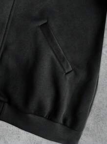 Chaqueta casual de hombre bordada con cruz y letras, para otoño
