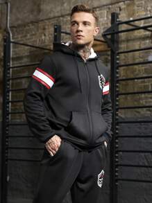Gym Rark Conjunto deportivo de sudadera con capucha y pantalones a rayas estilo novio con forro térmico para gimnasio - Multicolor - Ver 6