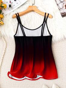 SHEIN LUNE 大码夏季时尚渐变色宽松吊带背心