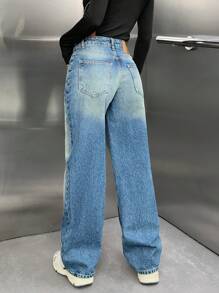 SHEIN VINTAGE LOW WAIST LOOSE STRAIGHT LEG JEAN