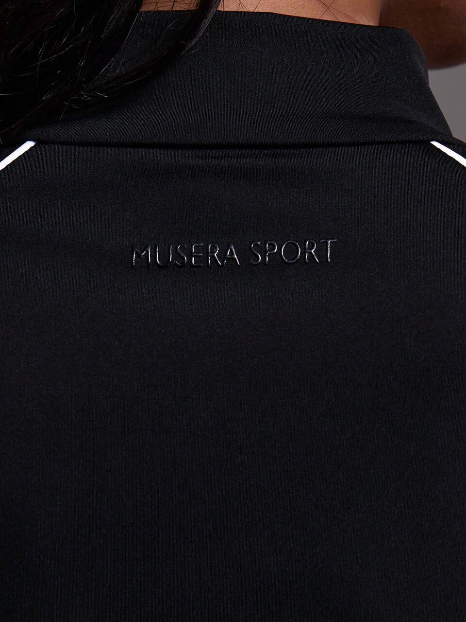 Active Contrast Piping Quarter Zip S Bodysuit, Padel, Tennis, Pickleball Gym Fitness