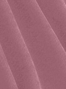 SHEIN Clasi Plus Size Elegant Zipper Closure Loose A-Line Skirt, Autumn - Pink - View 7