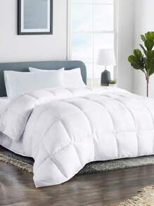 1pc Solid Comforter, Bedding, Solid Color Bed Comforter, Cozy And Comfortable Bedding, Soft And Warm Home Textile, Lightweight And Breathable Bedding Comforter, All Seasons Duvet Insert, Fits For All Size Beds - Twin, Full, Queen, King Size, Suitable For All Seasons, Bedding Gifts, Machine Washable, Pillow And Pillowcase Not Included, Back To School Season,Fall Decor,Autumn Decor,Room Decor