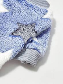 PETSIN 1件宠物狗/猫抓绒星形印花保暖圆领衫 - 彩色 - 查看 3