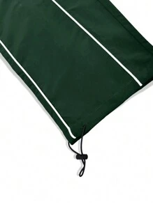 Manfinity Hypemode 男士字母贴饰细节撞色滚边翻盖口袋侧边工装裤