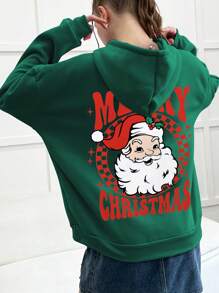 INAWLY sweat-shirt à capuche décontracté avec imprimé de Noël pour femme