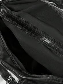 ROMWE Grunge Punk New Punk Rock Chic Ladies Shoulder Tote Bag, Darkcore Motorcycle Handbag For Women, New Fashionable Big Bags For Women , Goth