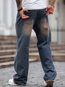 Manfinity EMRG Men's Casual Denim Jeans, Minimalist Fashion For Everyday Wear