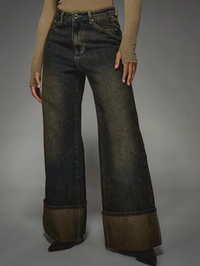 【SATIIIZ】Fuzz Carpenter Walk Wide Denim Pants Carpenter Jeans | REVOLVE