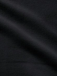 EURMUSE Men 1pc Solid Drop Shoulder Sweatshirt - Black - View 4