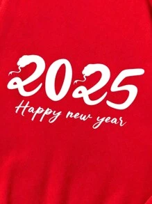 Manfinity Homme Standardowy rozmiar męska retro czerwona dopasowana bluza z kapturem typu raglan z podszewką, Szczęśliwego Roku Węża 2025, odpowiednia dla par i rodzin