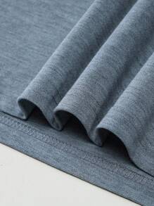 Manfinity Homme Men Casual Printed Trim Short Sleeve Collar Vintage Golf Polo Shirt, For Daddy - Grey - View 6