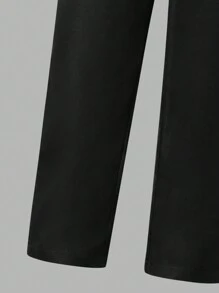 SHEIN Tween Boy 2pcs Set Gentleman Outfit, Includes Long Sleeve Collared Jacket And Long Pants, Elegant Suit For Occasions Such As Birthday, Party, Wedding, Christening, Halloween - Red - View 4