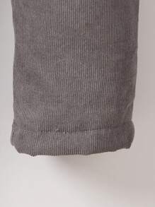SHEIN 2 piezas/Conjunto de sudadera de manga larga y pantalones de felpa para niño joven