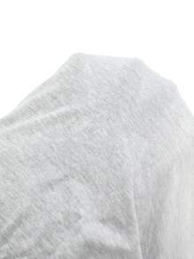 SHEIN EZwear Damen Lässig Set aus einfarbigem Top mit asymmetrischem Kragen und Langarm sowie Schlaghose, 2-teilig, Herbst