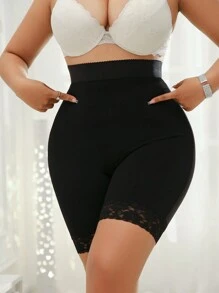 1 pieza Shorts de talla grande de cintura alta que dan forma a los muslos