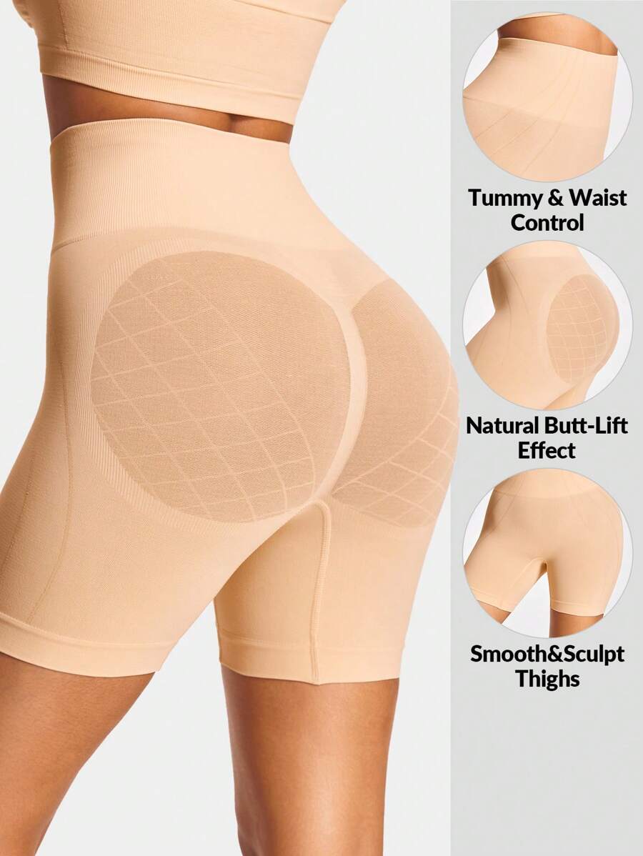 Shapelle Forme Shaping High-Waisted Mid Thigh Shapewear Short Body Shaper Butt Lifter-Tummy Waist Thigh Control