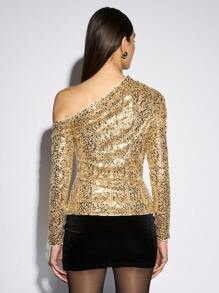 AiiRZ Sequined Off The Shoulder Top