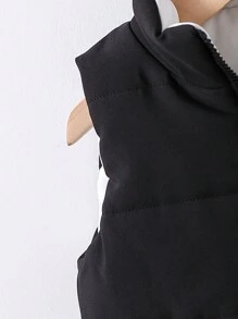 SHEIN Playful Pals 2-In-1 Baby Girl Reversible Vest - White - View 5