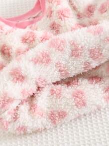 Cozy Pixies Áo nỉ len mềm họa tiết cánh hoa cổ tròn dài tay cho bé gái - Hồng - Xem 7