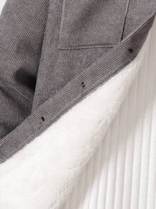 SHEIN 2 piezas/Conjunto de sudadera de manga larga y pantalones de felpa para niño joven