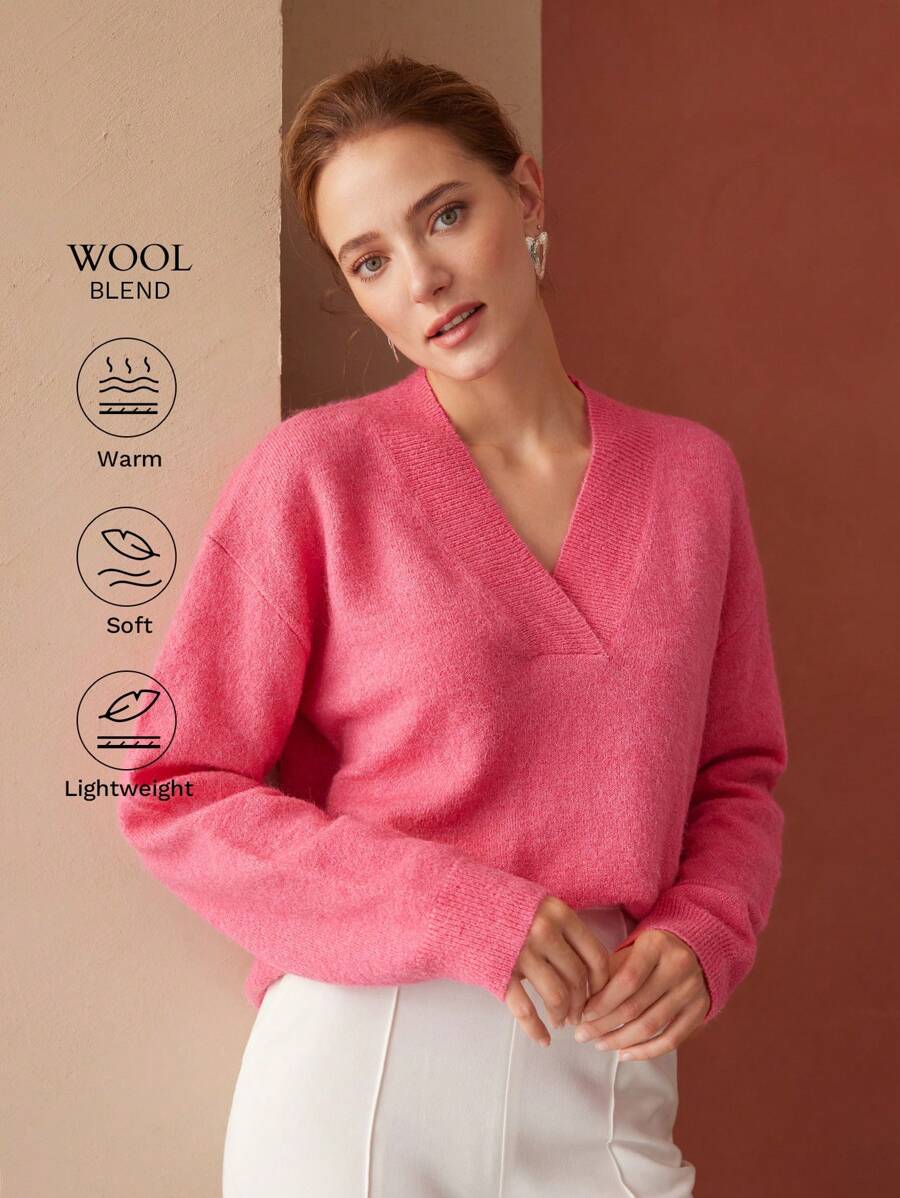 MOTF PREMIUM WOOL-BLEND V-NECK SWEATER