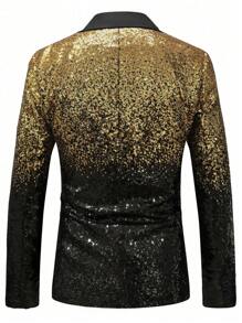 Manfinity AFTRDRK Men's Khaki Woven Fabric With Regular Fit Long Sleeve Lapel Blazer,Gift For Boyfriend/Husband.