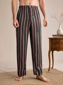 EverLounge Men's Casual Minimalist Contrast Stripe Loungewear Bottoms - Multicolor - View 5