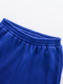 SHEIN 4 条装青少年男童纯色松紧腰宽松运动裤，舒适 - 彩色 - 查看 8