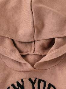 Baby Jungen modischer & niedlicher vielseitiger Buchstaben Strick Kapuzenpullover