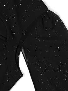 Elenzga Women's Stand Collar Cape Sparkling Club Party Mini Dress Fall Cloth For Women