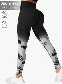 Seamless Sports Leggings, Minimalist Fashion Casual Everyday - Multicolor - View 1