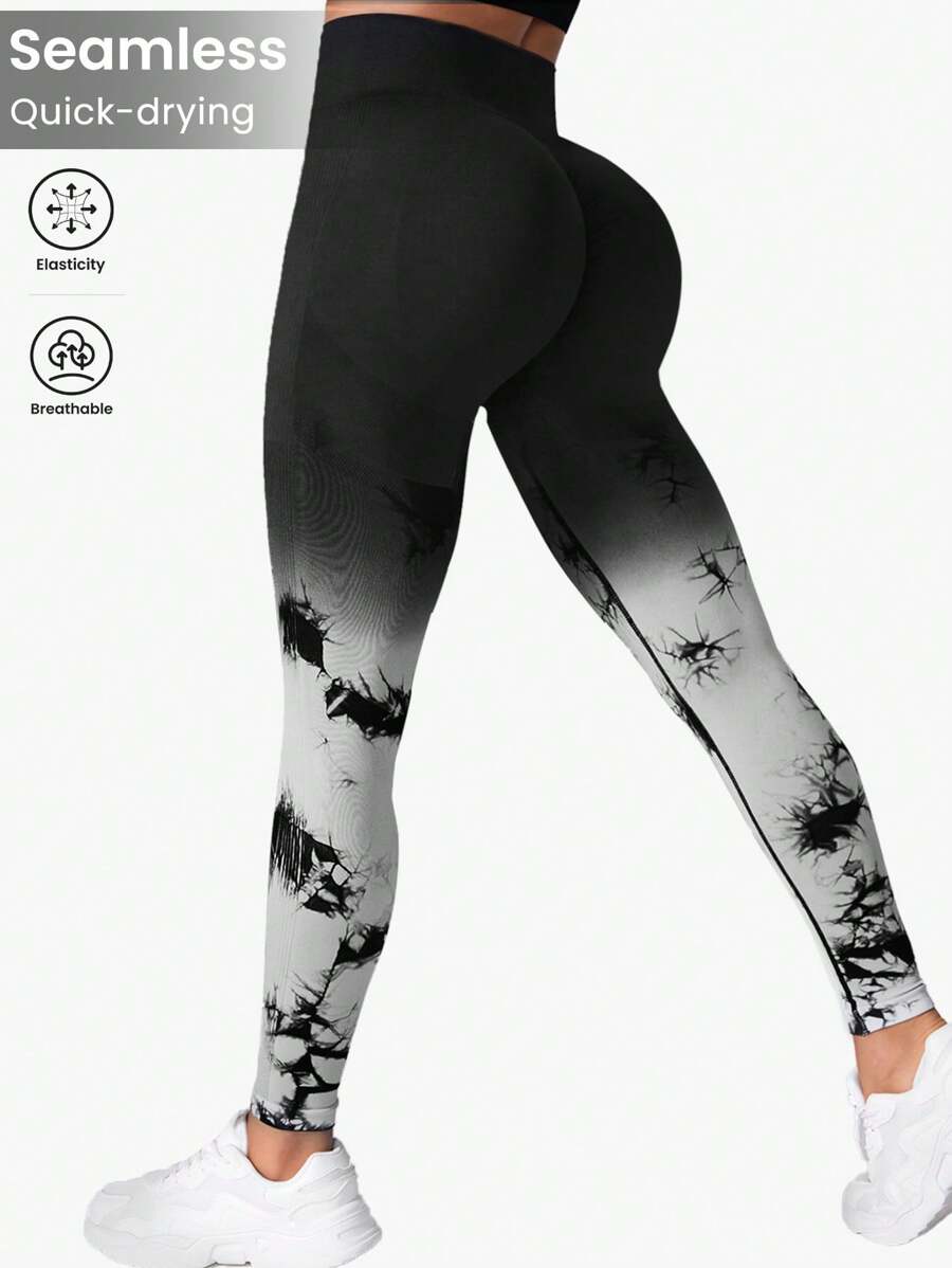 Seamless Sports Leggings, Minimalist Fashion Casual Everyday - Multicolor - View 1