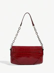 SHEIN ICON Gepersonaliseerde schoudertas, hobotas, met een Y2K-kettingdecoratie en een afbeelding van een Hot Babe voor dames