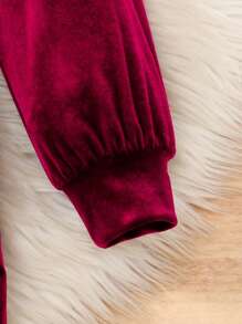 SHEIN Robe pull en tricot matelassée à col roulé de couleur unie, style urbain chic pour filles préadolescentes, pour Noël