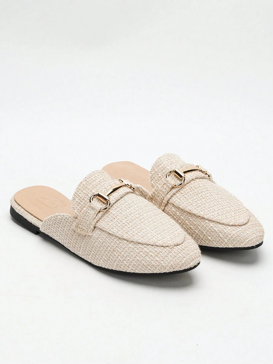 CUCCOO CURVES Women's Simple Style Casual Everyday Flat Shoes, Solid Color - Apricot - View 1