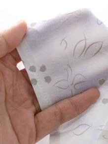 DAZY 女士扎染印花灯笼袖宽松睡袍（带领带） - 灰色 - 查看 7