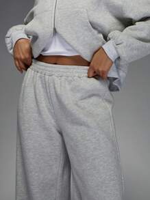 MISSGUIDED Pantalones de chándal de pierna ancha y sobredimensionados Ropa deportiva informal Pantalones de chándal con cintura elástica y bolsillos laterales Ropa de calle cómoda