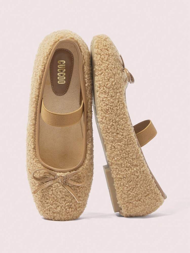 CUCCOO DOLLMOD Comfortable Women's Bow Accent Flat Shoes Valentines