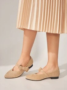 CUCCOO CHICEST Pointed Toe Comfortable Bow Decor Women Flat Shoes For Christmas And New Year Holiday Vibe Fall And Winter Valentines