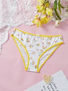 Teen Girls' Casual Minimalist Printed Underwear, For Daily Wear - Multicolor - View 5