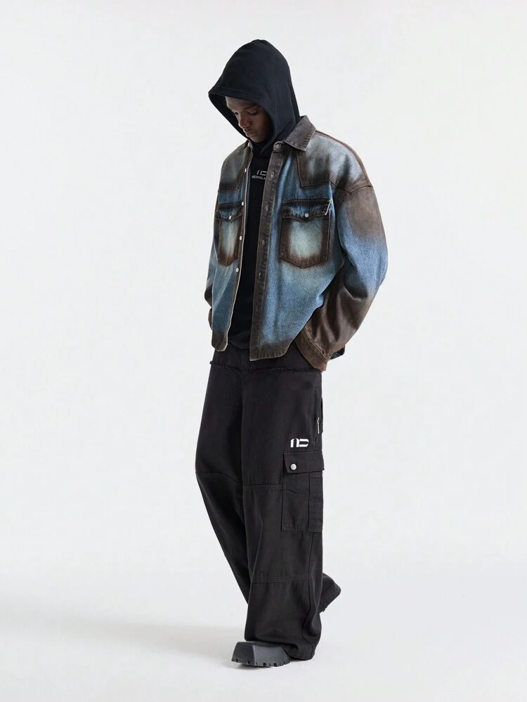 Men's Woven Pants With 3D Pockets, Long Length